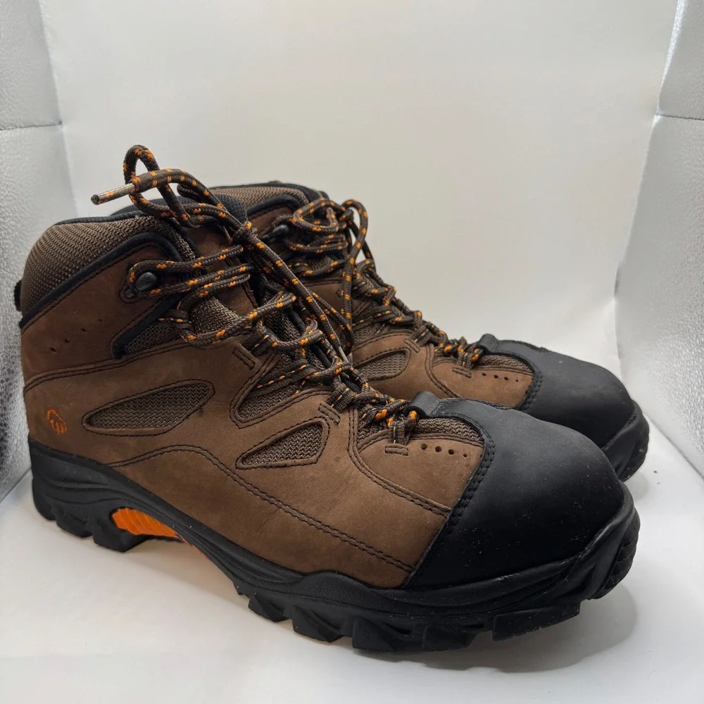 Wolverine 11.5 M Work Boots Mens Brown Leather EH Rated W02194 Safety Toe
